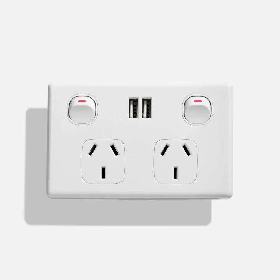 Standard double power with double USB charger (2.1A)