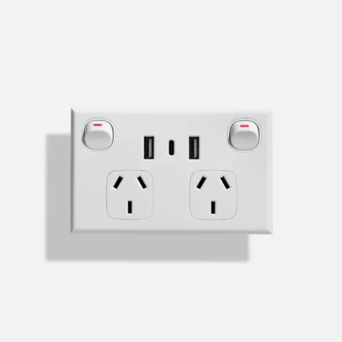 Standard twin GPO with twin USB + C type (4.2A) - Image 1