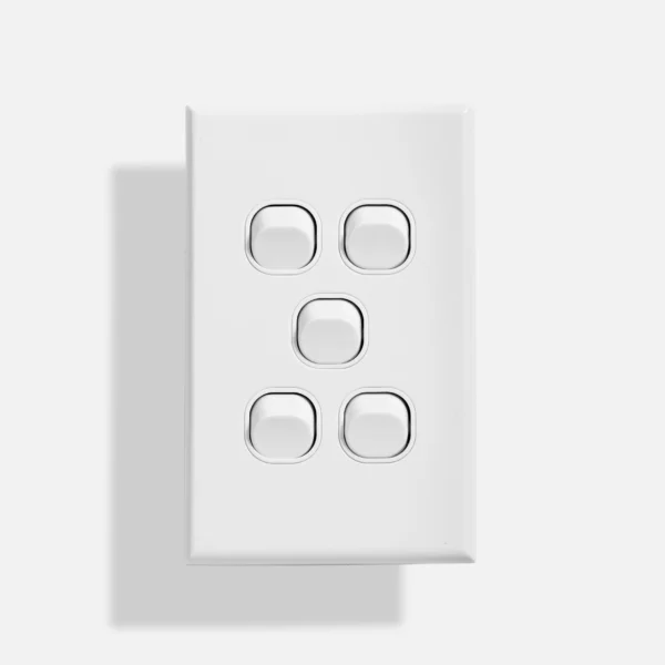 Standard five gang switch vertical