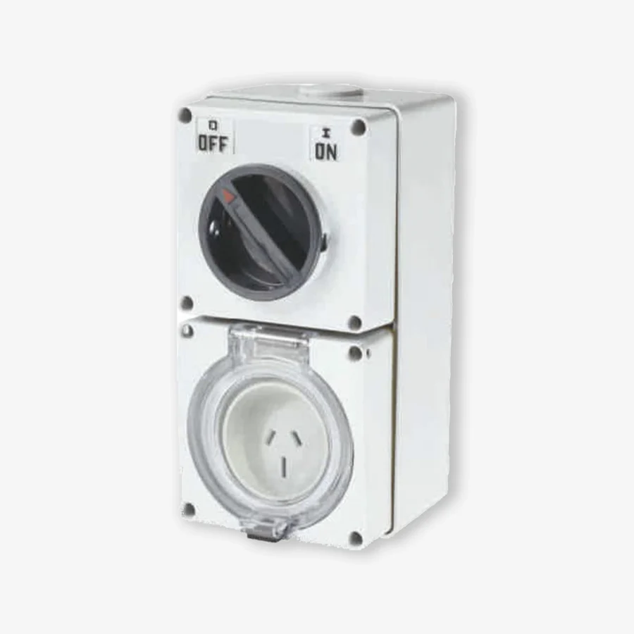 combination switched socket outlet 10A 3 flat pins