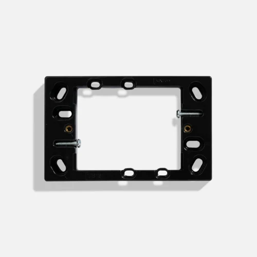 Black shallow mounting block 18mm - Image 1
