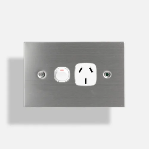 Stainless steel single power point 10A - Image 1