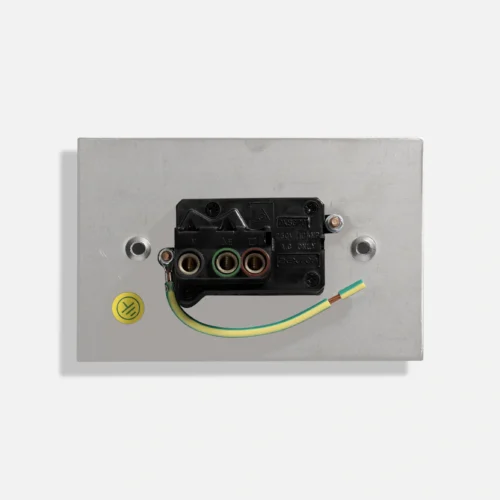 Black Stainless steel single power point 10A - Image 2