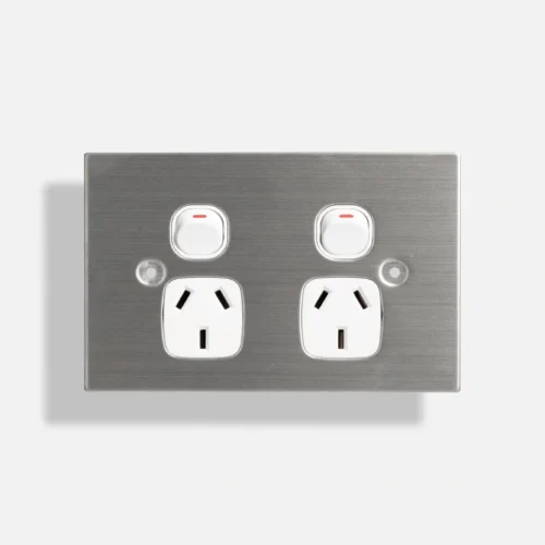 Stainless steel double power point 10A - Image 1