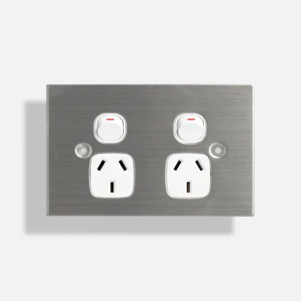 Stainless steel double power point 10A
