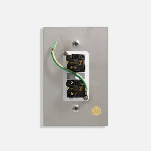 Two gang stainless steel switch vertical - Image 2