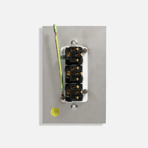Three gang stainless steel switch vertical - Image 2