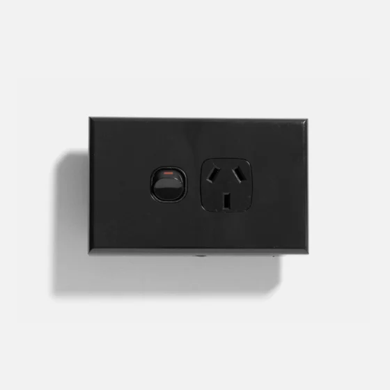 Black standard single power point 10A (500pcs BULK BUY) - Image 1