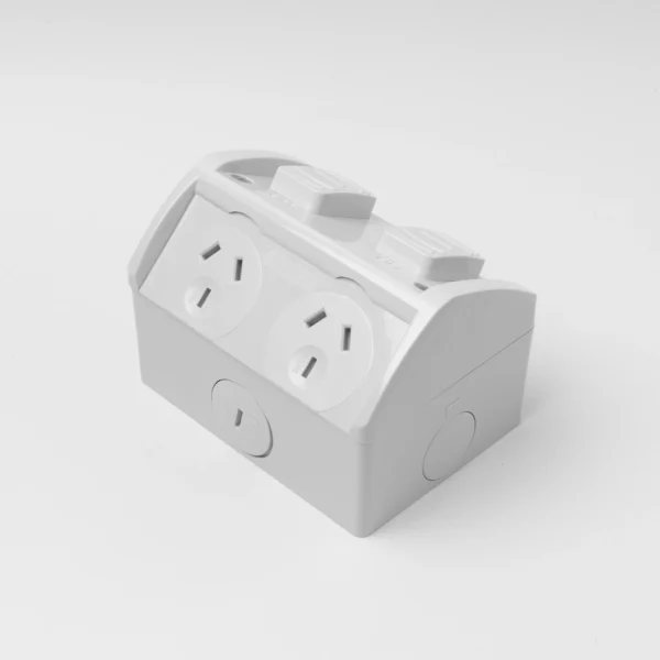 Double weatherproof socket IP53 (50pcs BULK BUY)