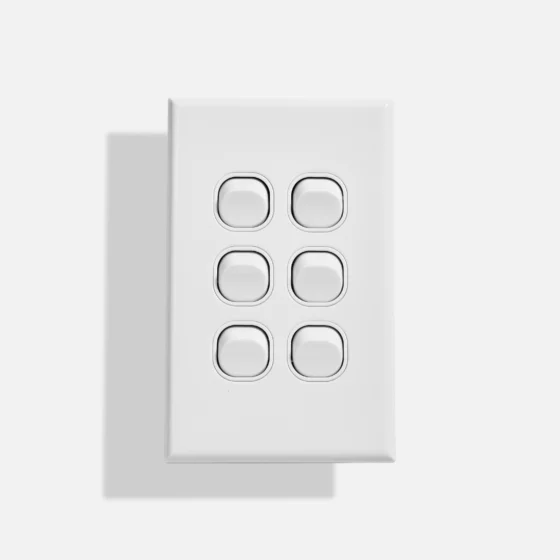Standard six gang switch vertical - Image 1