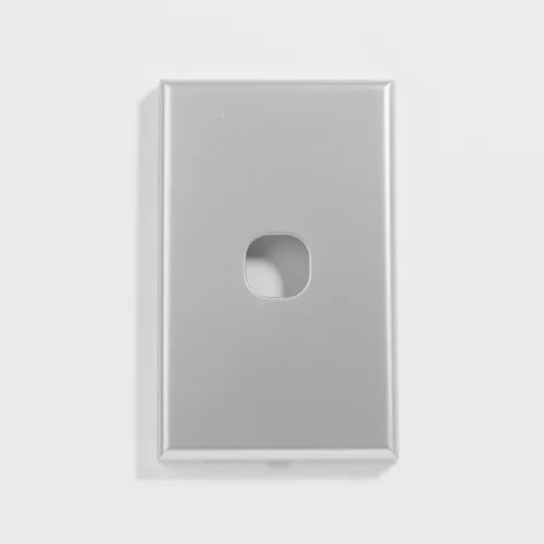 Standard one gang silver switch cover - Image 1