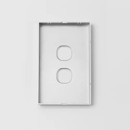 Standard two gang silver switch cover - Image 2