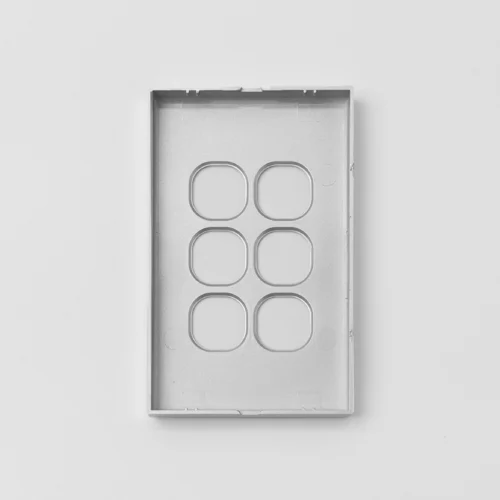 Standard six gang silver switch cover - Image 2