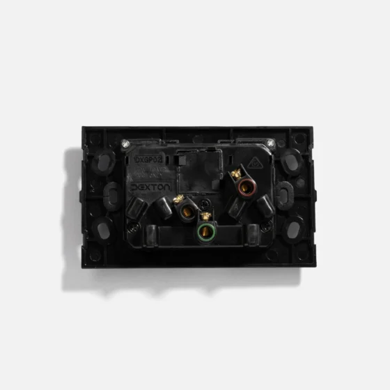 Matte Black slim double power point 10A - Image 3