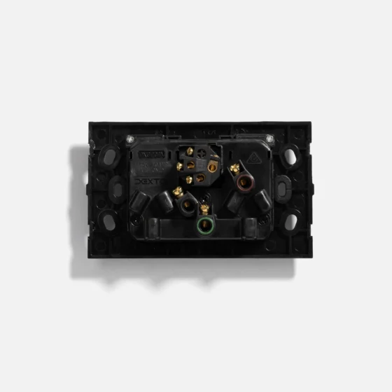 Matte Black slim double power point 10A, extra switch 16A - Image 4