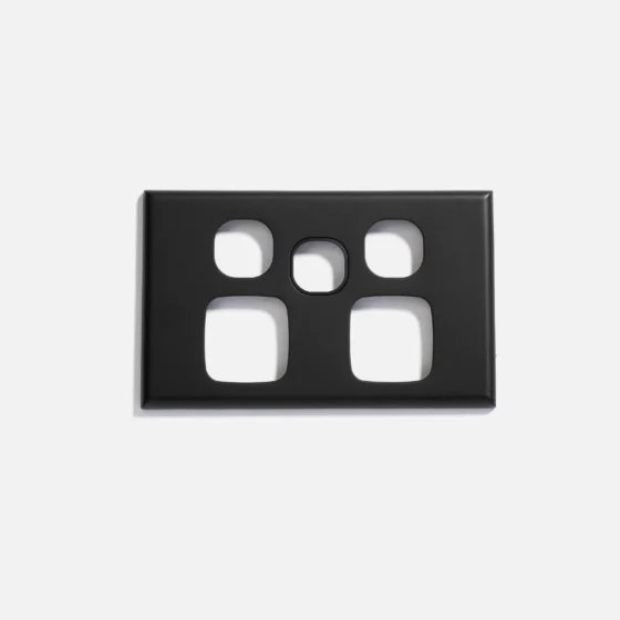 Matte Black slim double power point 10A, extra switch 16A - Image 3