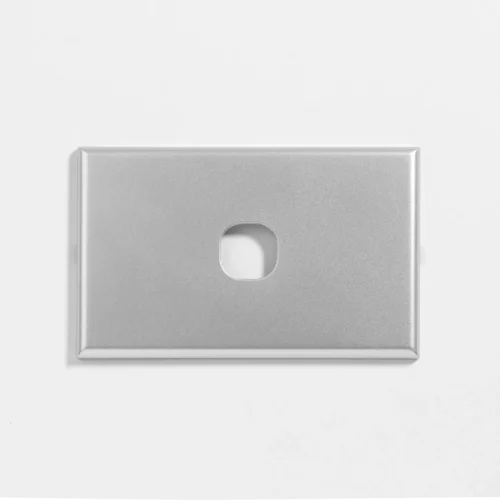Slim one gang silver switch cover - Image 1