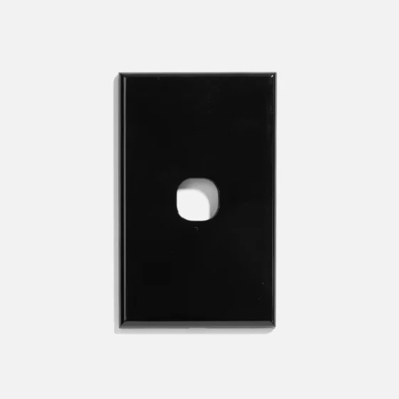 Black slim 1 gang cover & plate only - Image 1