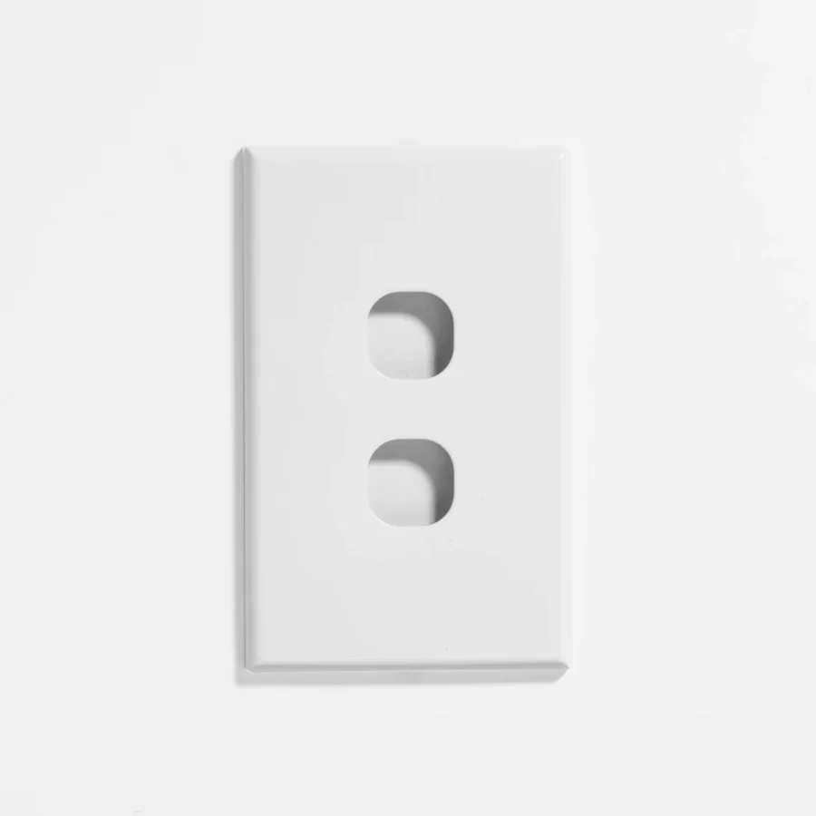 Slim two gang plate & cover only