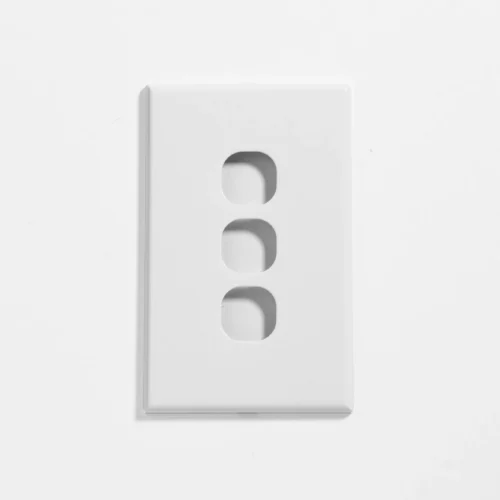 Slim three gang plate & cover only - Image 1