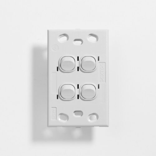 Slim four gang switch 16A vertical - Image 2
