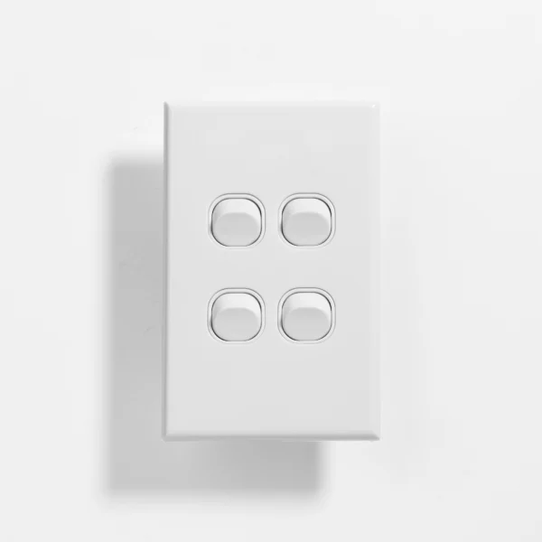 Slim four gang switch 16A vertical