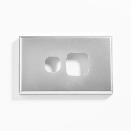 Standard single power point silver cover - Image 1