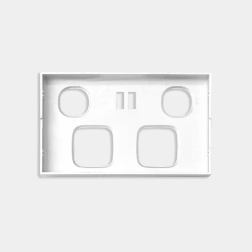 Standard double power point, twin USB silver cover - Image 2