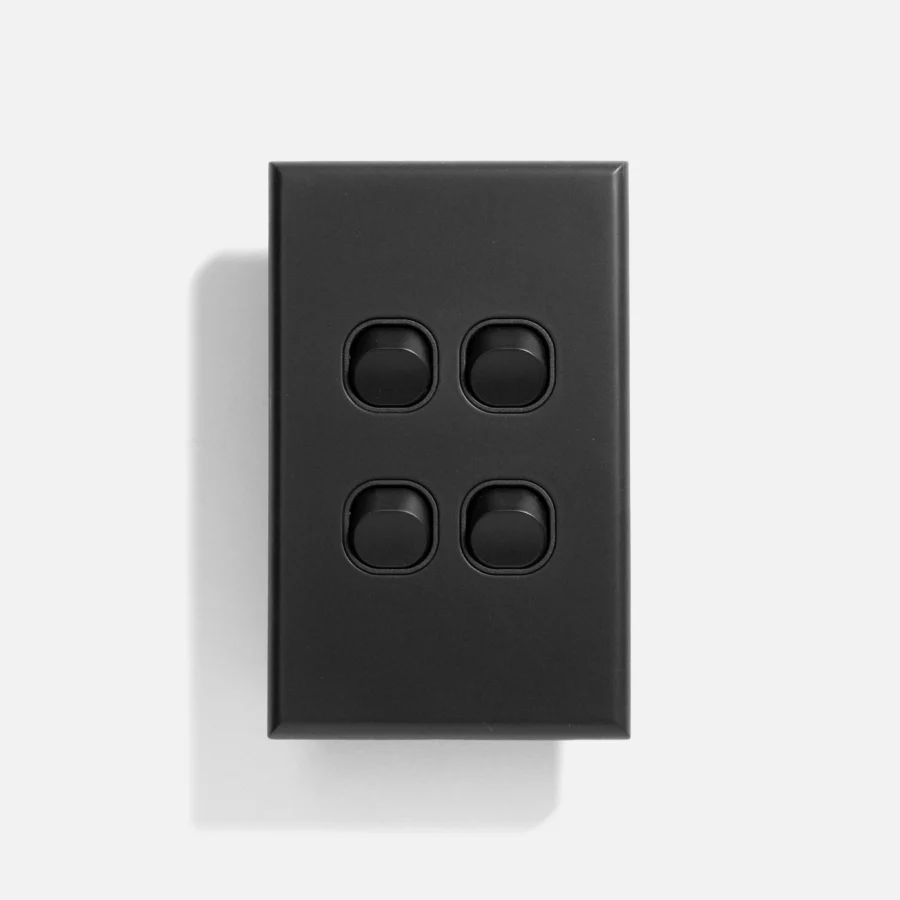 Matte Black standard four gang switch