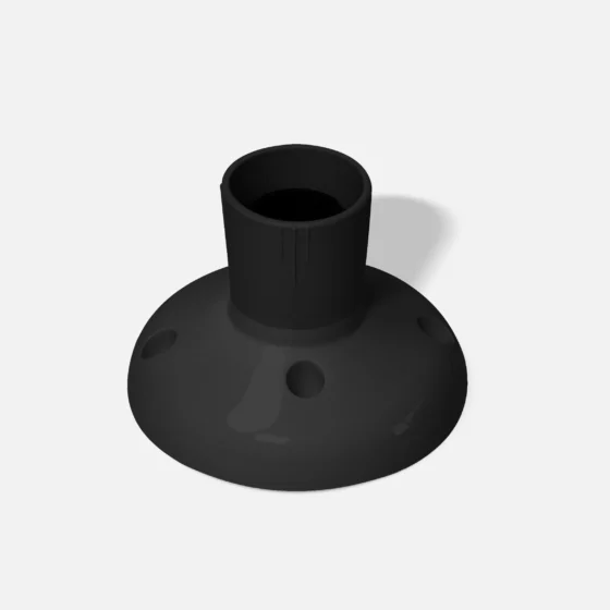 Black large base batten holder - Image 1