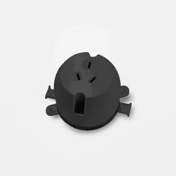 High base, single socket plug base, 250V 10A Black