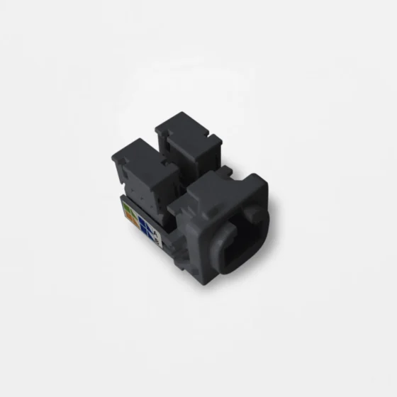 Data and telephone socket mech black - Image 1