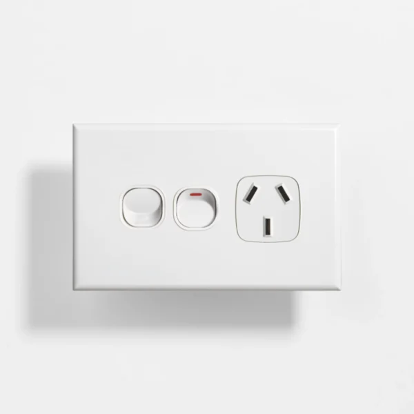 Standard single power point 10A, extra switch 16A